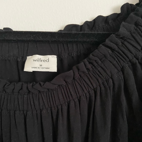 ARITZIA | WILFRED SARTRE TOP | BLACK | OFF THE SHOULDER | SIZE MEDIUM M - Picture 5 of 7
